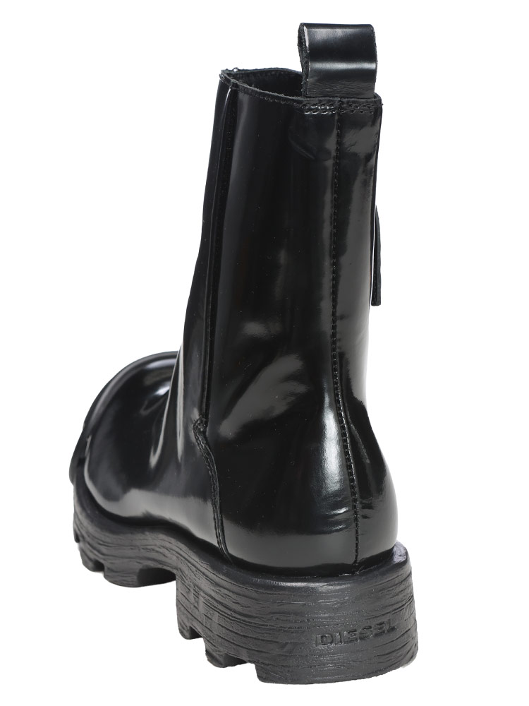 DIESEL (ディーゼル) オーバルD カウレザー ショートブーツ HAMMER