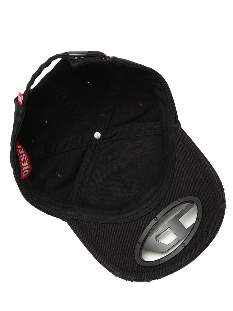 DIESEL (ディーゼル) ロゴ メタルオーバルD プレート付き ベースボール