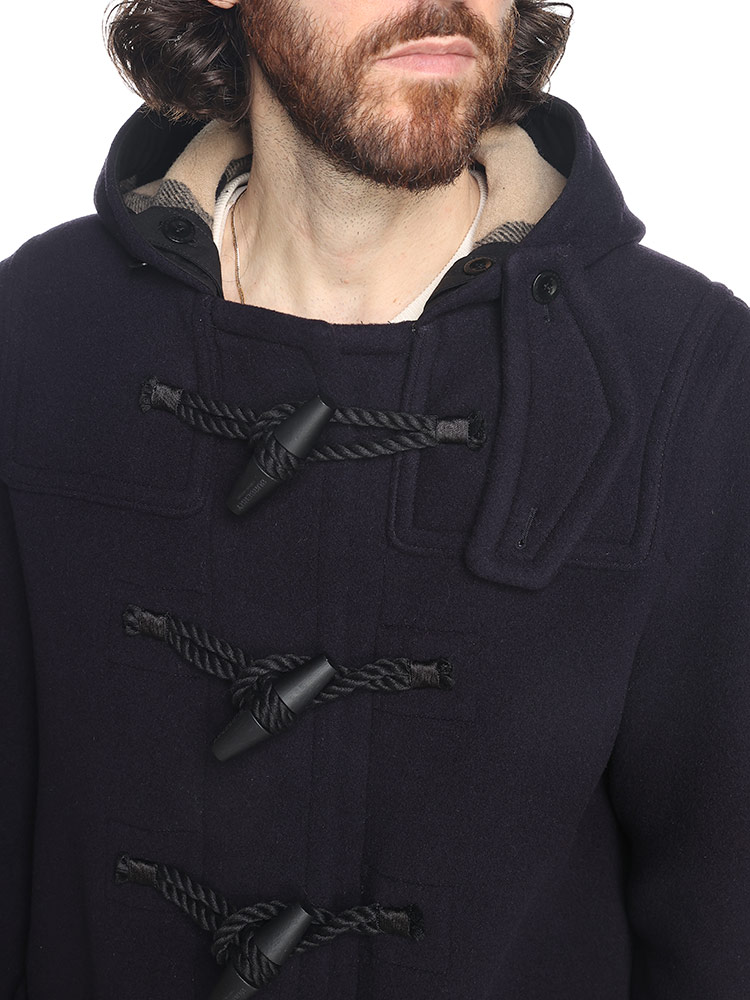 BURBERRY (バーバリー) ウール 裏チェック ダッフルコート BB8033638