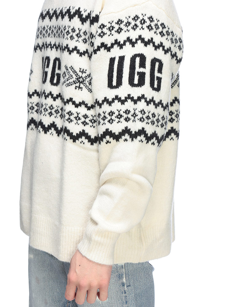 UGG (アグ) ライン ロゴ クルーネック ニット KAELAN ケイラン