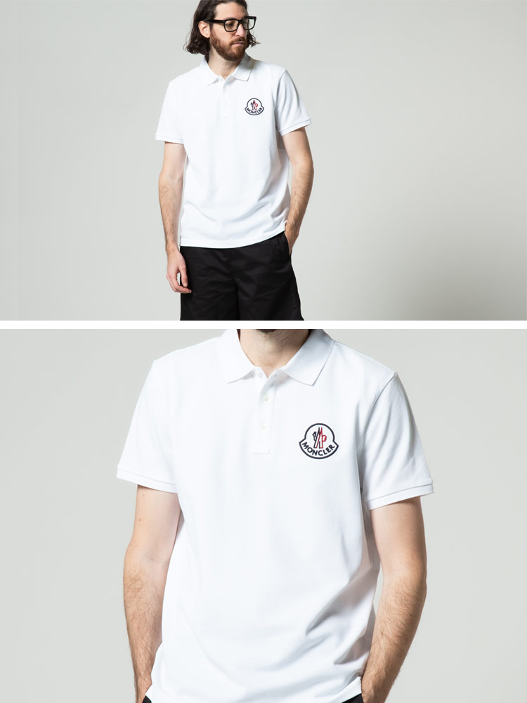 MONCLER (モンクレール) 胸BIGマーク 半袖 ポロシャツ MC8A0000484556