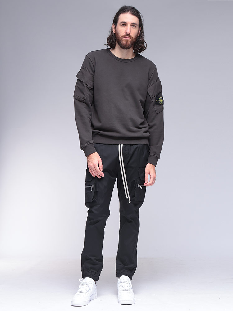 STONE ISLAND (ストーンアイランド) 腕ポケット スウェット トレーナー