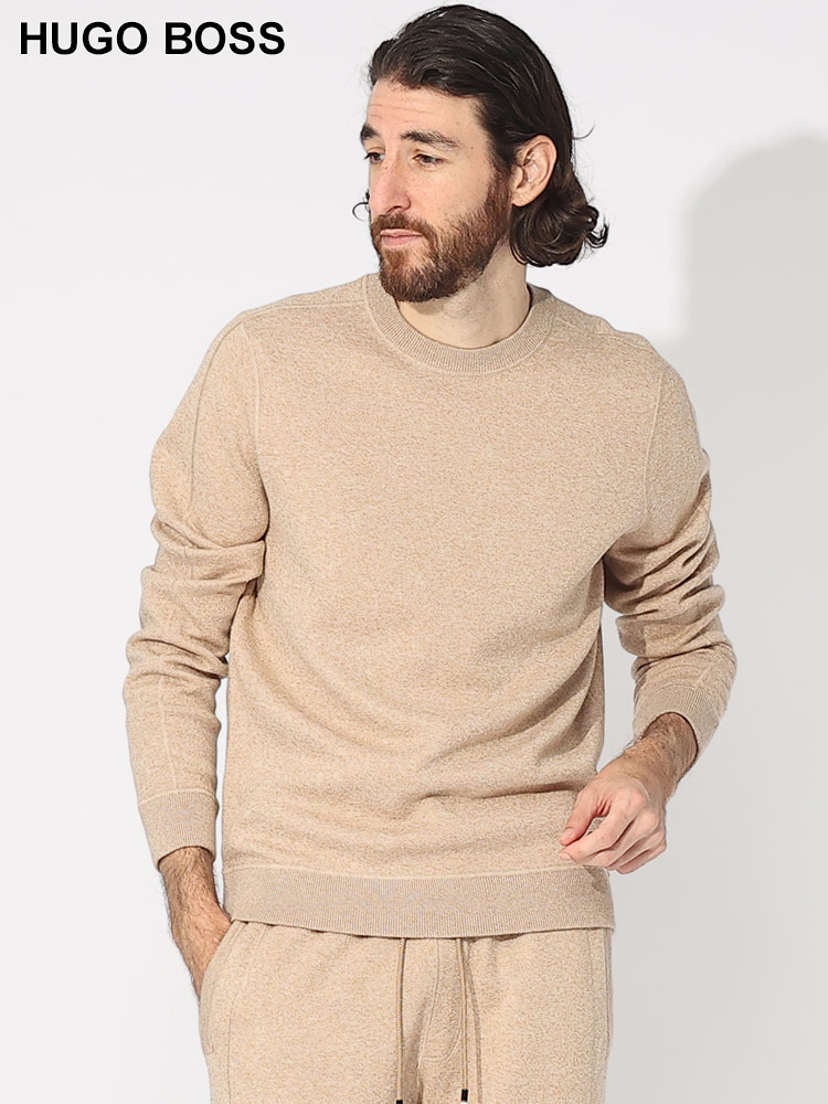 HUGO BOSS (ヒューゴボス) コットン クルーネック 長袖 ニット