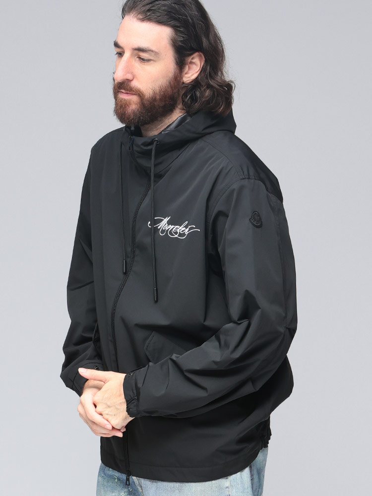 MONCLER (モンクレール) フード シーズンロゴ フルジップ ブルゾン