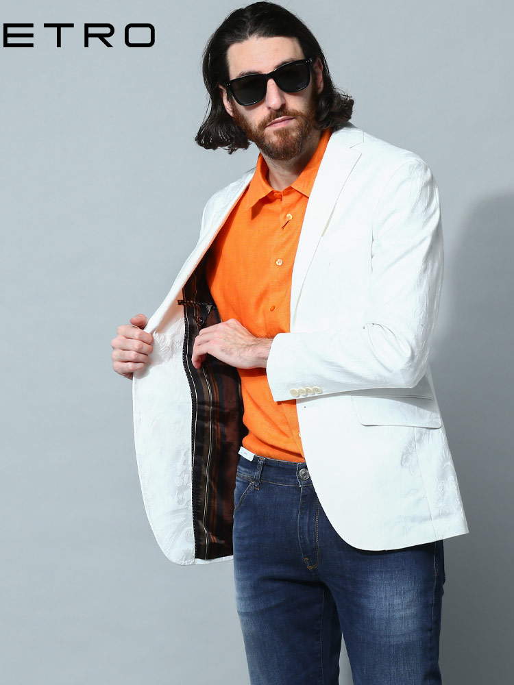 ETRO (エトロ) ペイズリー柄 シングル ジャケット ET231U118071337