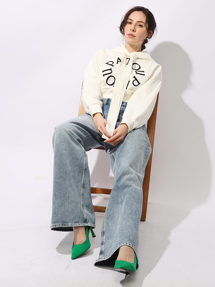 PATOU (パトゥ) 裏毛 オーガニックコットン メダイヨンロゴ クロップド