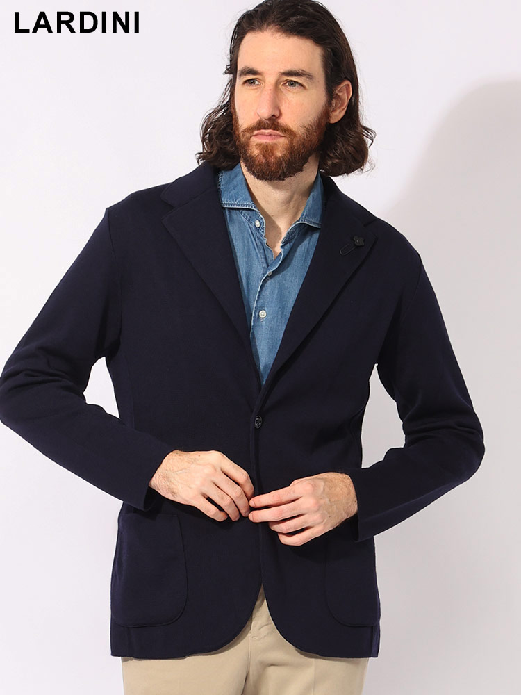 LARDINI (ラルディーニ) ウール シングル ニットジャケット