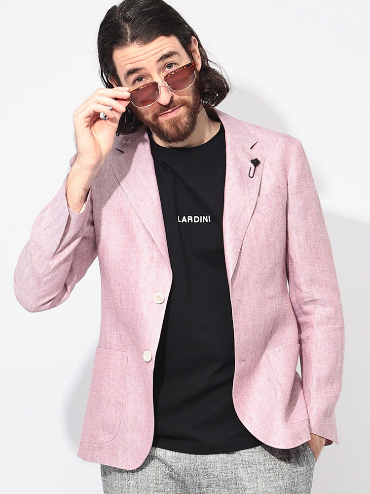 LARDINI (ラルディーニ) リネン シングル ジャケット LD6202QIF64510