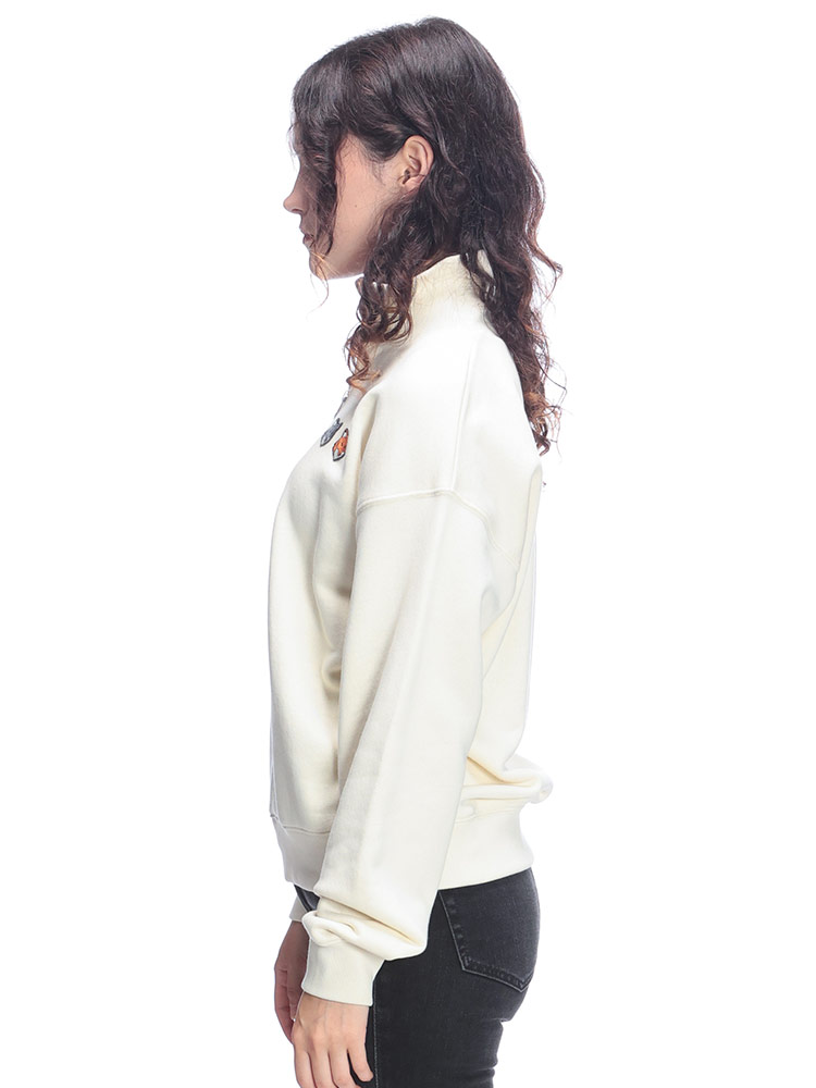 Maison Kitsune (メゾン キツネ) キツネ刺繍 ハーフジップ トレーナー