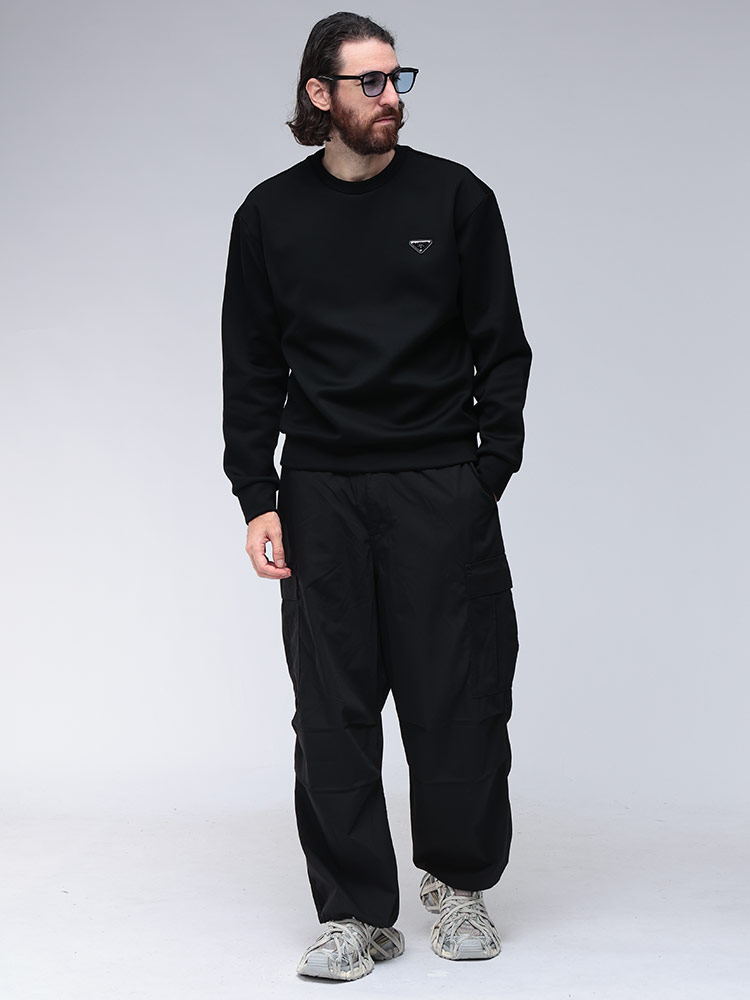 PRADA (プラダ) トライアングル ロゴ プレート クルーネック