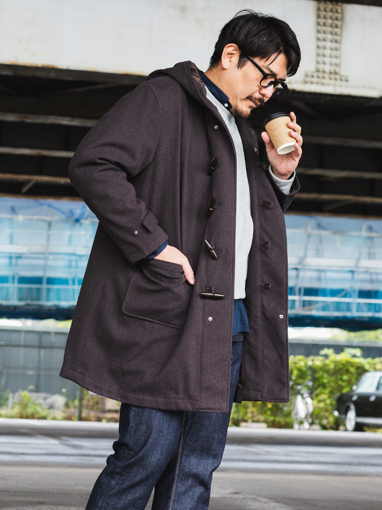 ダッフルコート ふわかるWOOLLY＋ ストレッチ アウター ビジネス