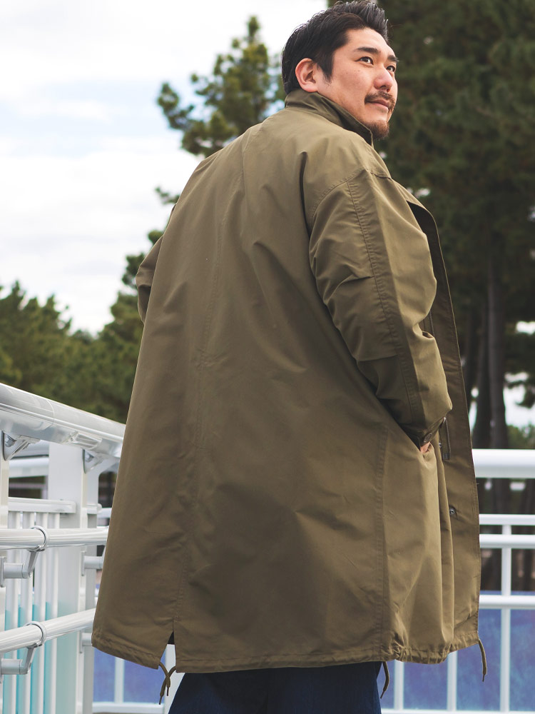 モッズコート フルジップ スタンド アウター コート ロング ミリタリー