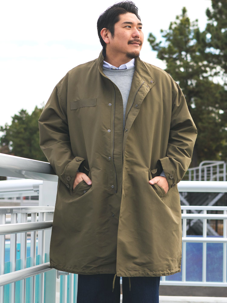 モッズコート フルジップ スタンド アウター コート ロング ミリタリー
