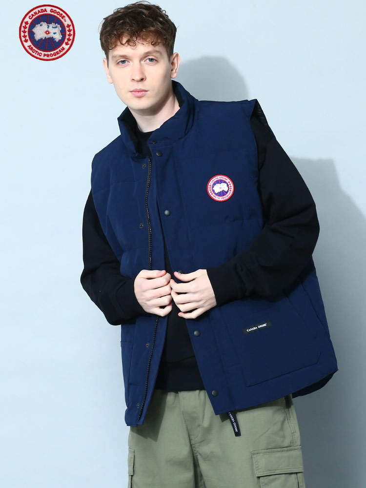 CANADA GOOSE (カナダグース) ロゴワッペン フルジップ ダウンベスト