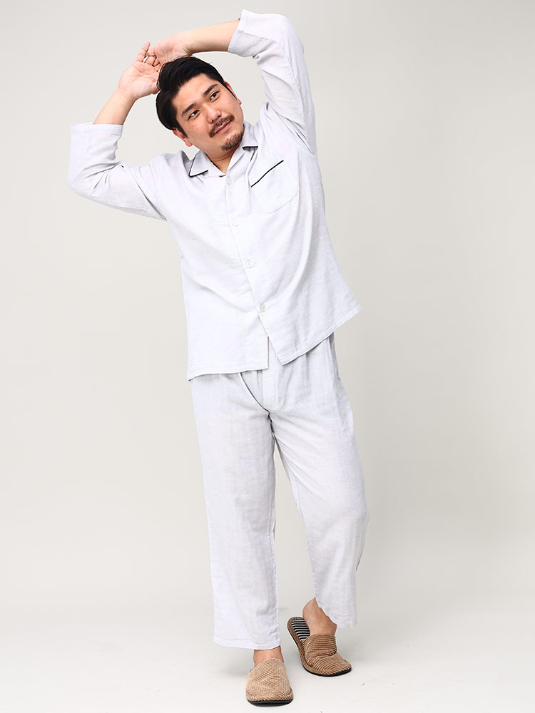 大きいサイズ メンズ SAKAZEN (サカゼン) すぐサラDRY 二重ガーゼ 無地