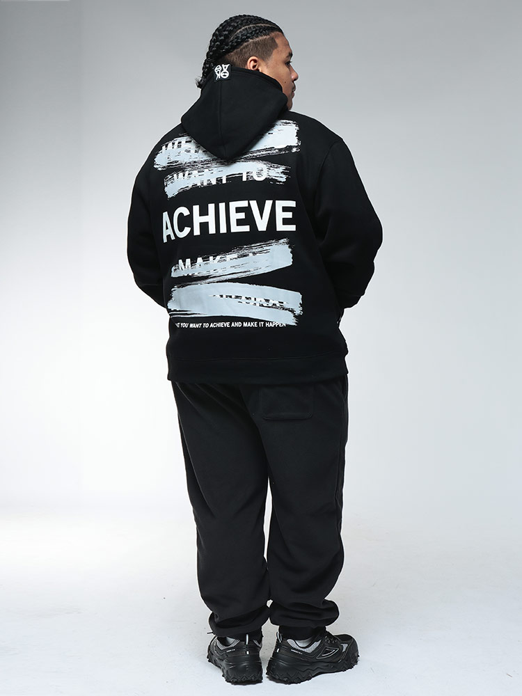 プルパーカー ボックスロゴ×バックプリント 裏起毛 トップス フード