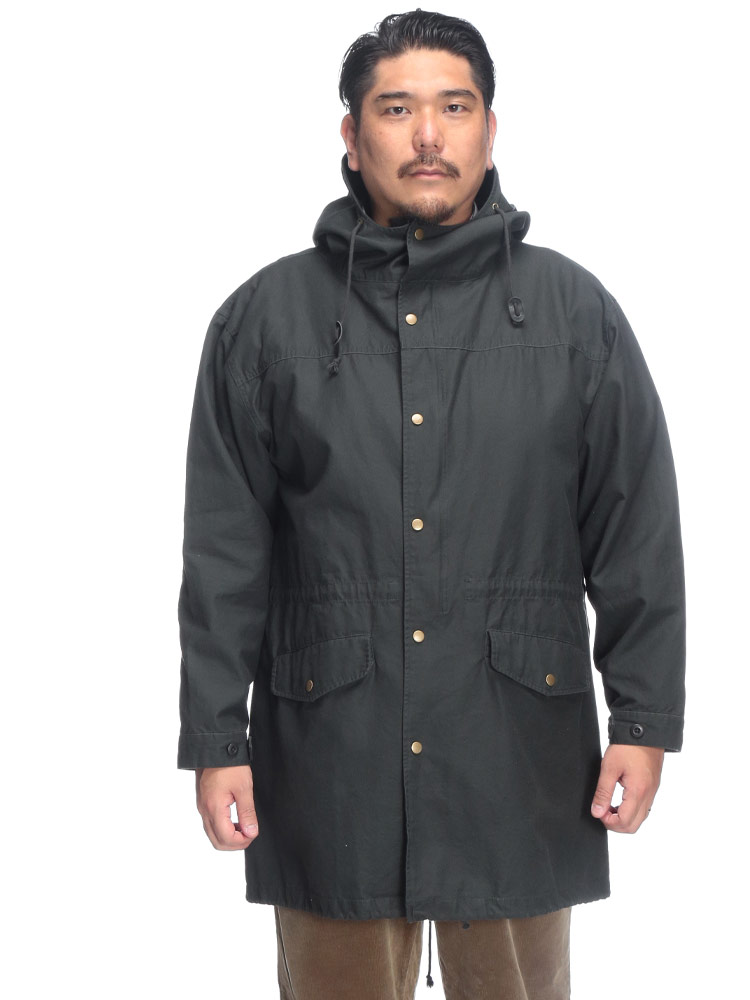 モッズコート フード付き フルジップ アウター コート ロング