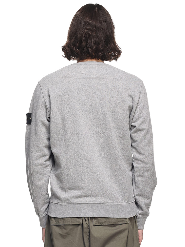 STONE ISLAND (ストーンアイランド) 裏起毛 ロゴワッペン リブ クルー