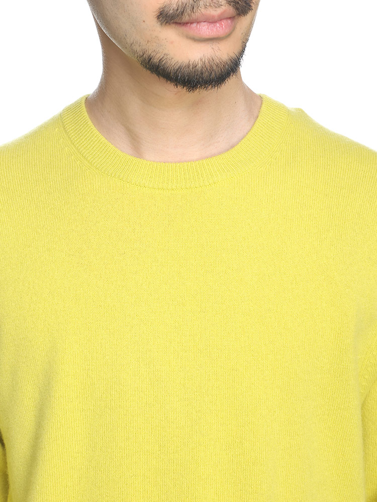 DESHENG (デシェン) カシミヤ100％ 12G 無地 クルーネック セーター