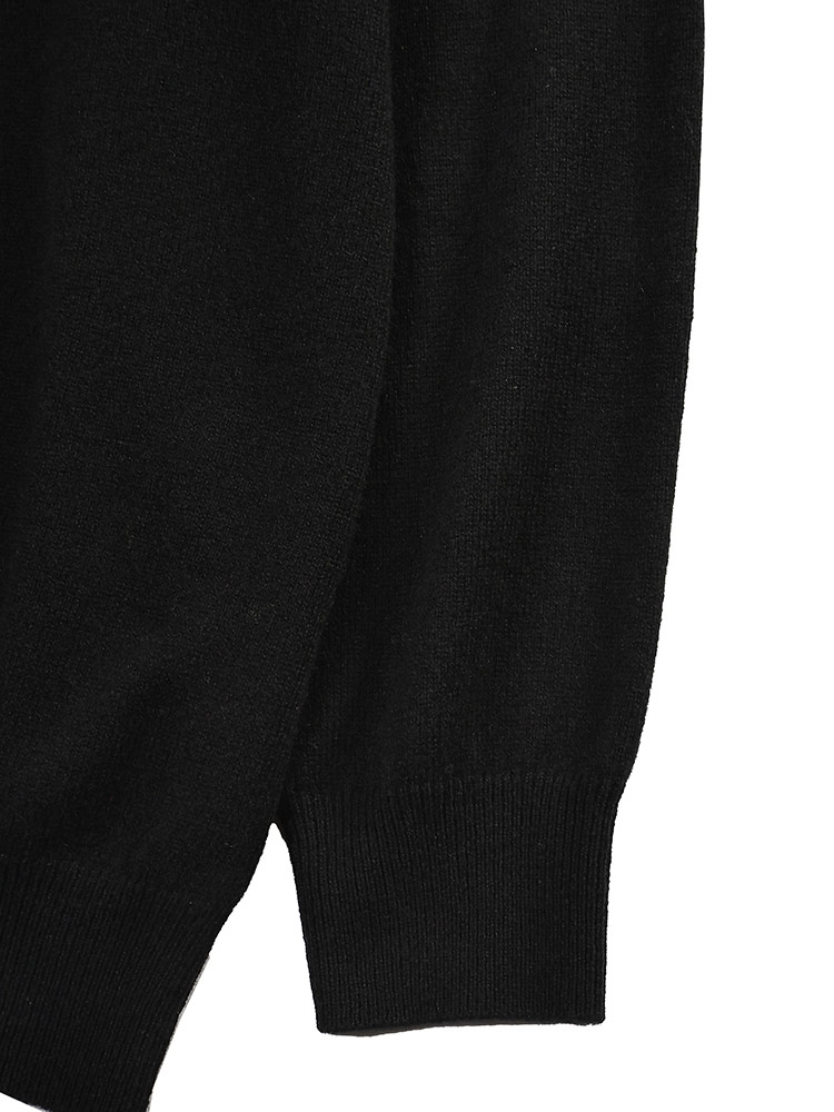 DESHENG (デシェン) カシミヤ100％ 無地 モックネック セーター