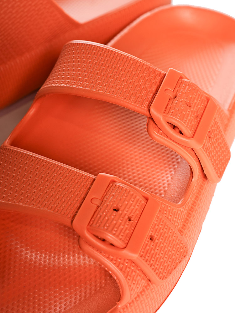 ビーチサンダル ダブルベルト 底グリップ クッションサンダル シューズ