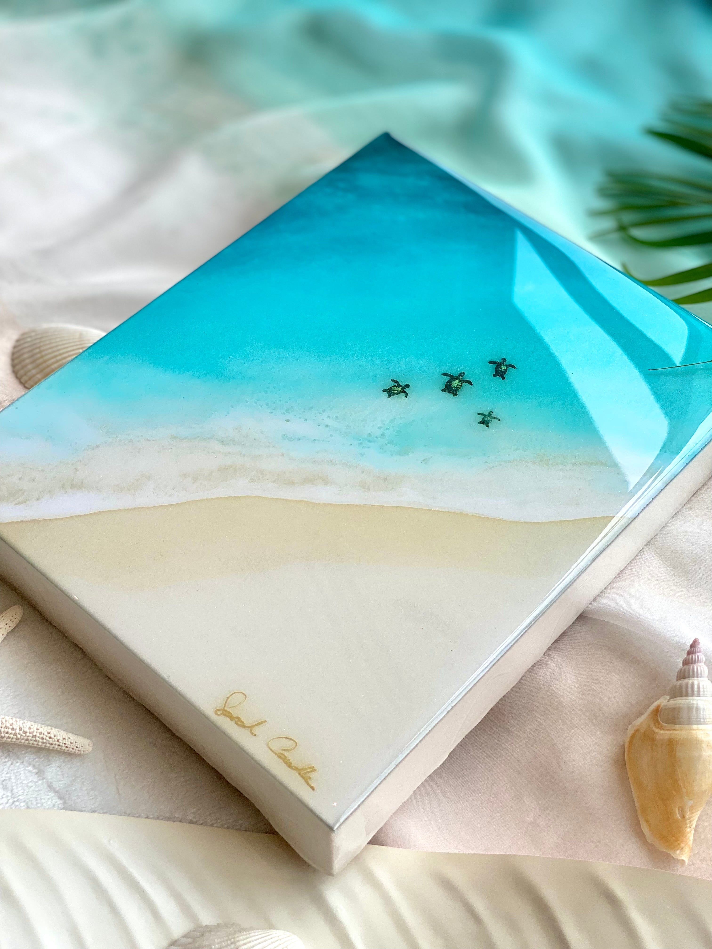 Sarah Caudle / サラカードル】”Honu Ohana ”Open Edition Resin Art