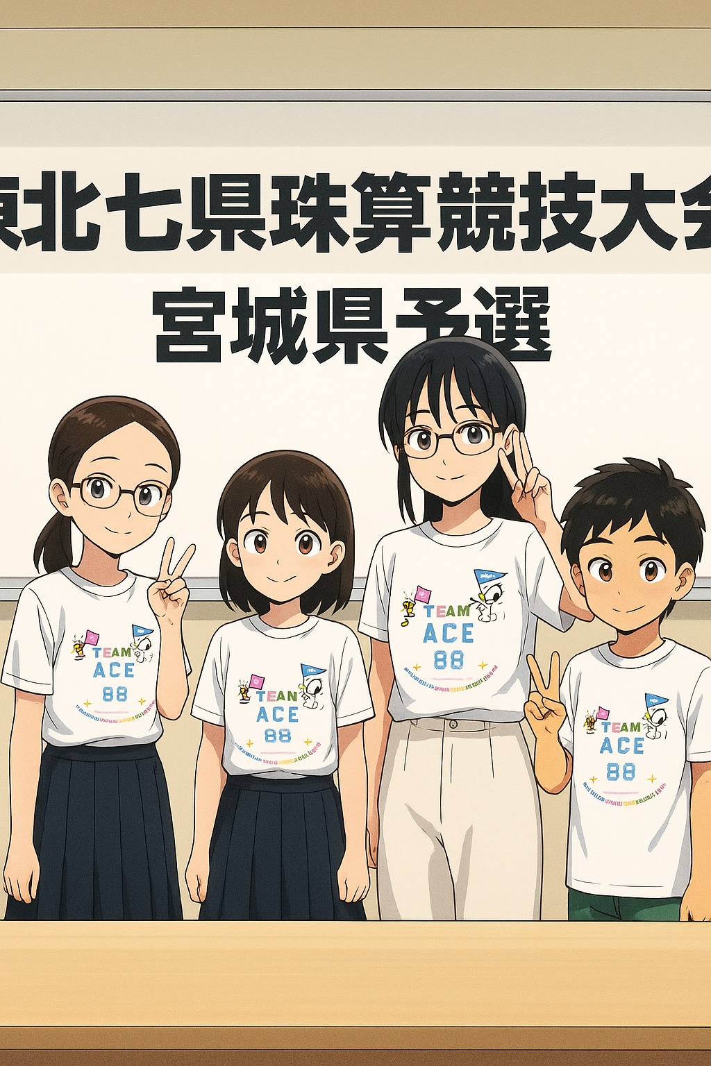 4名が宮城県代表に選出｜そろばんスタジオACE