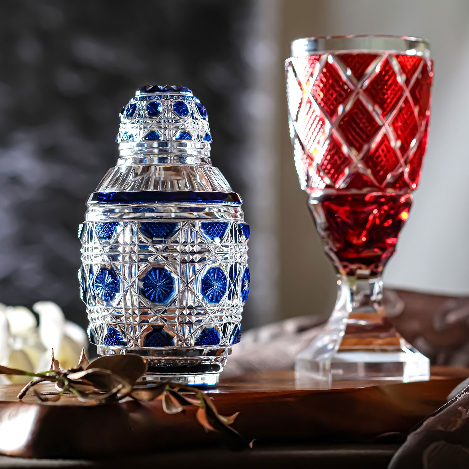 島津薩摩切子】復元 蓋付壺 – ㈱島津興業 島津薩摩切子