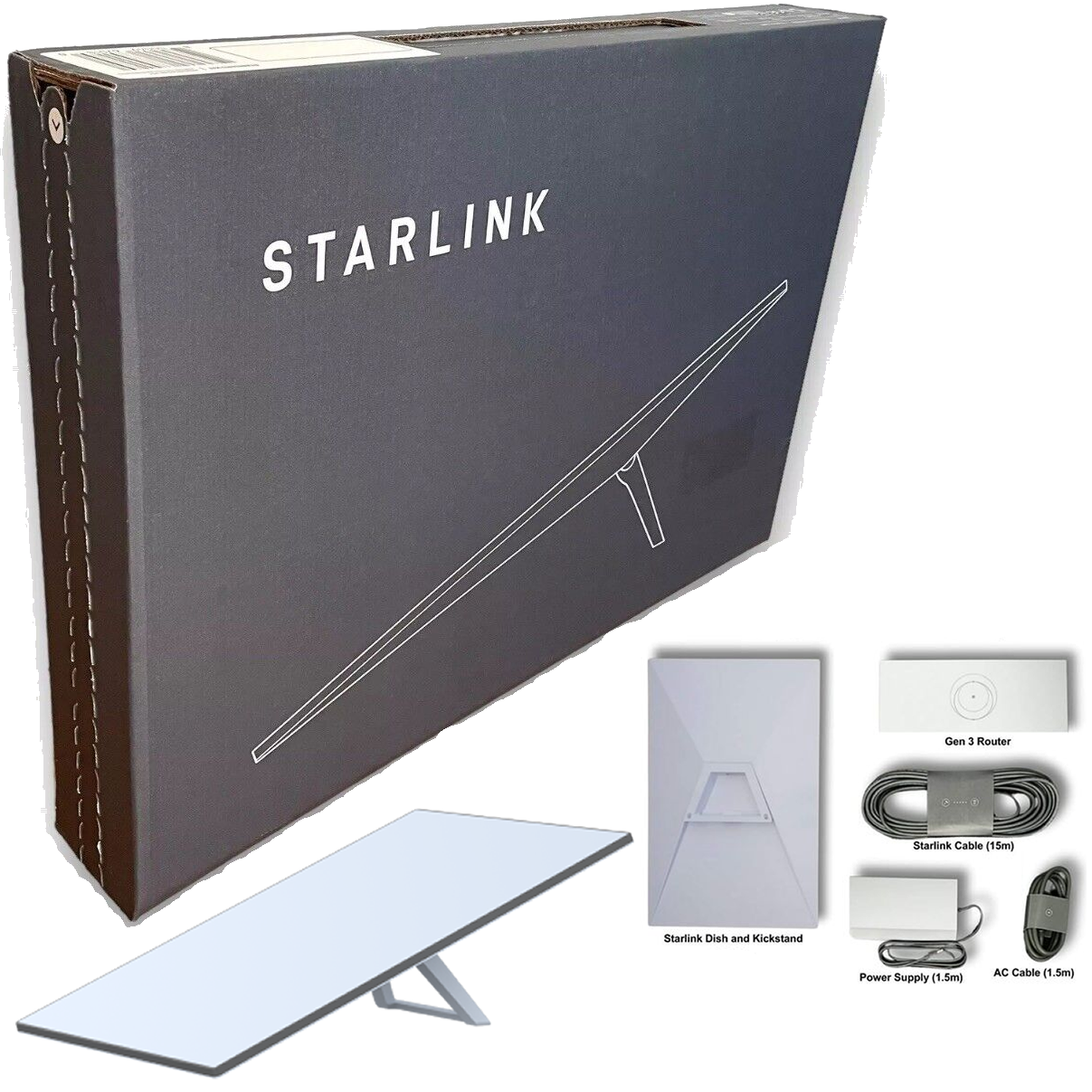 SpaceX Starlink V4 Gen 3 Kit - High-Speed Satellite Internet Dish