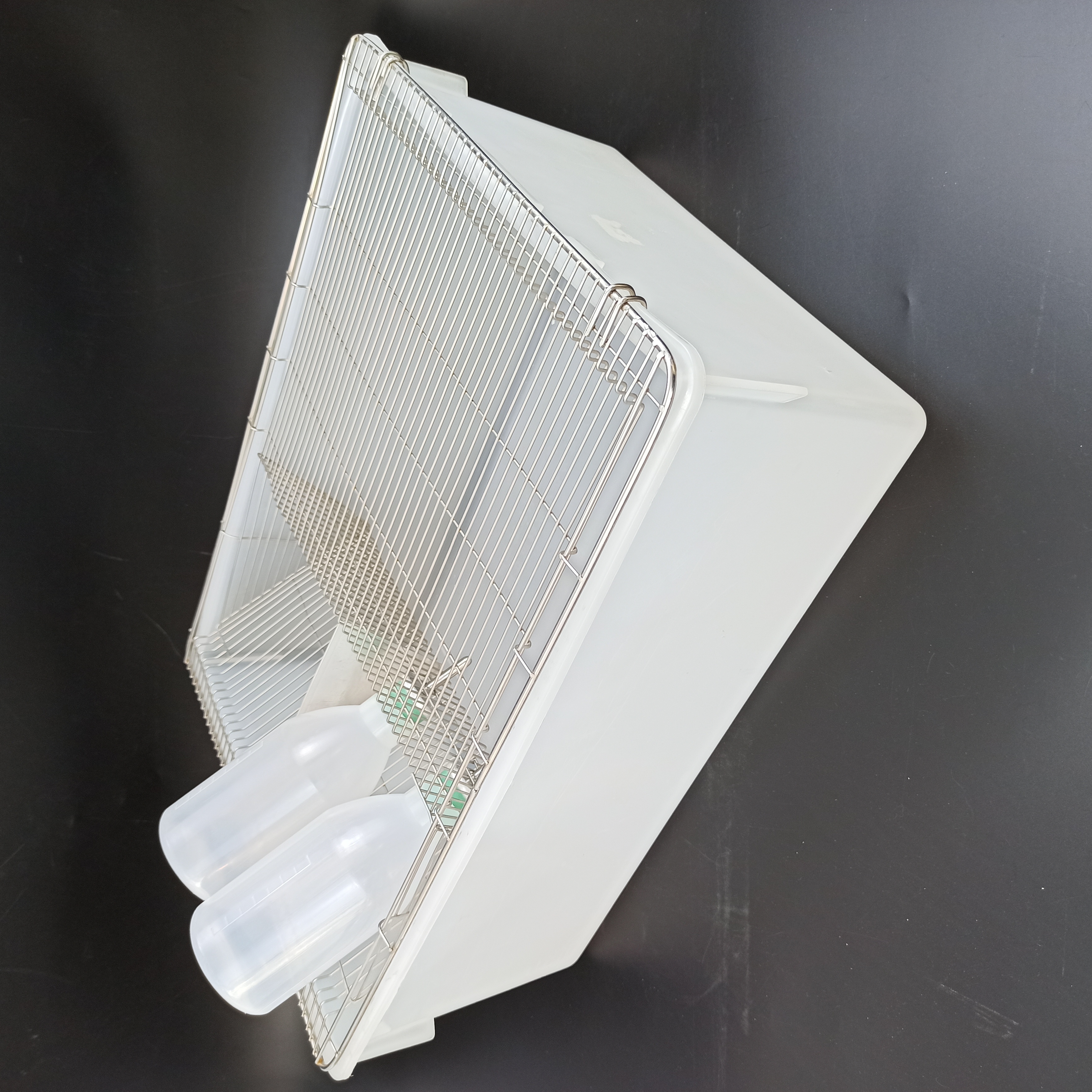 ラットマウス飼育ケージ PP製545x395x200mm 新品 ステンレススチール蓋付き