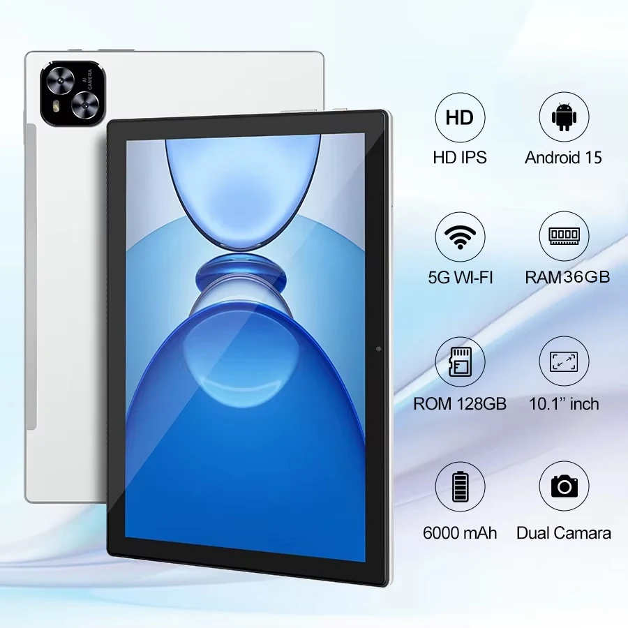 10.1 Inch Android 5G Tablet with Pen, 128GB Storage & Keyboard