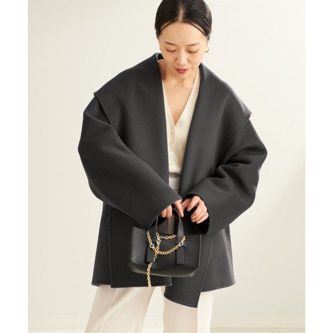 プラージュ Plage 《追加》ハミルトン DRAPE MIDDLE コート （グレー