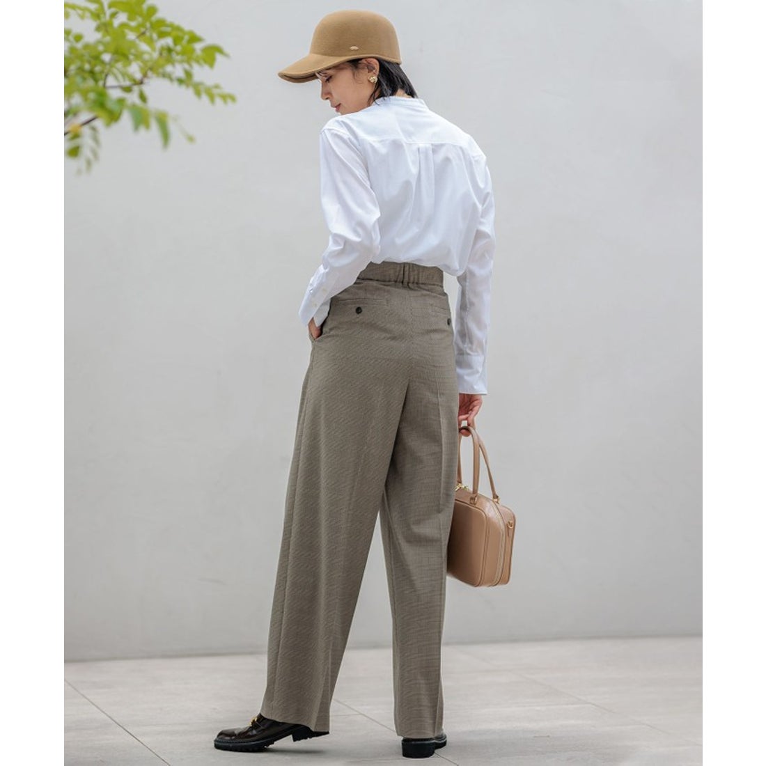 ニジュウサンク 23区 【洗える】CANCLINI バンドカラー シャツ