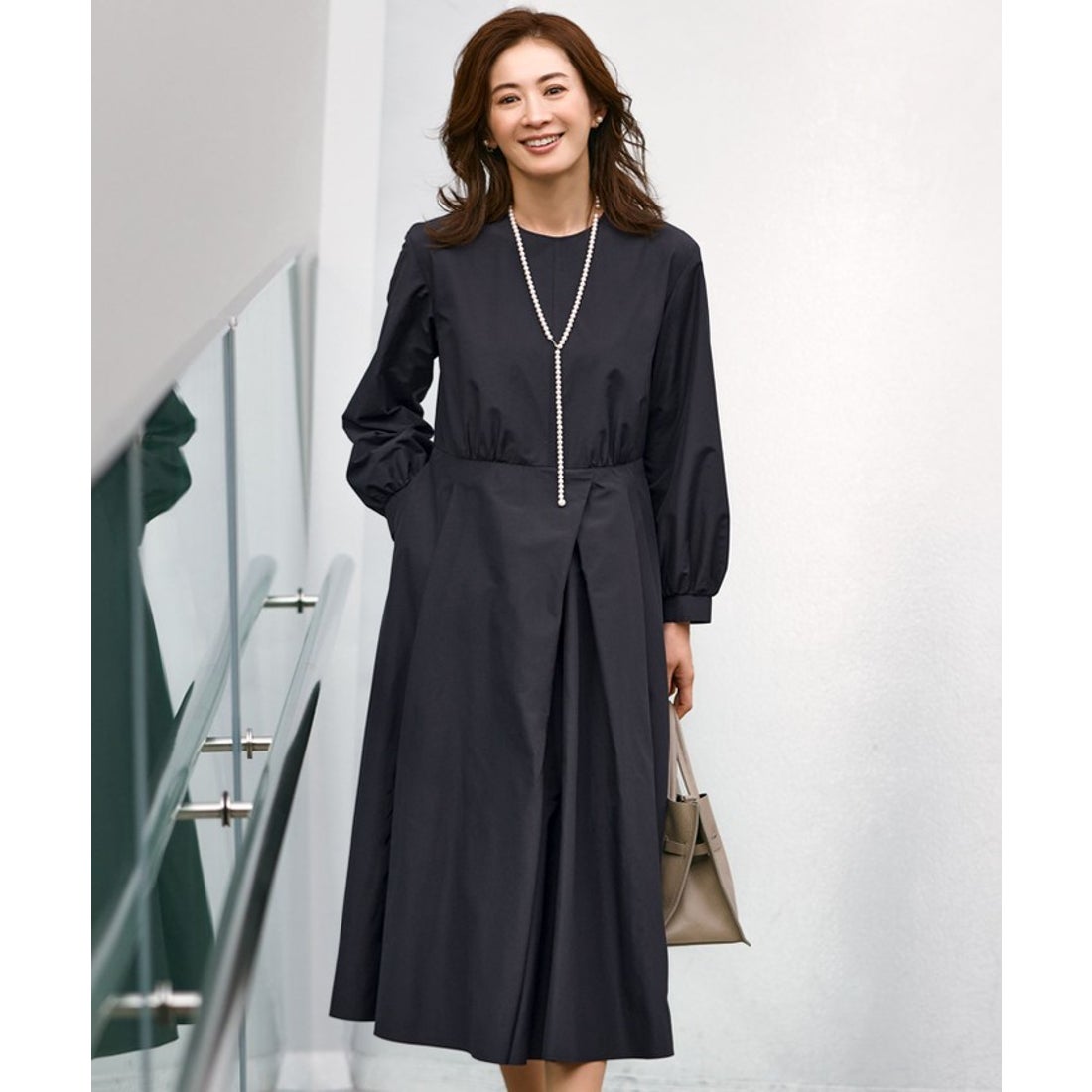 ニジュウサンク 23区 【VERYコラボ】ラスタークロス タックワンピース