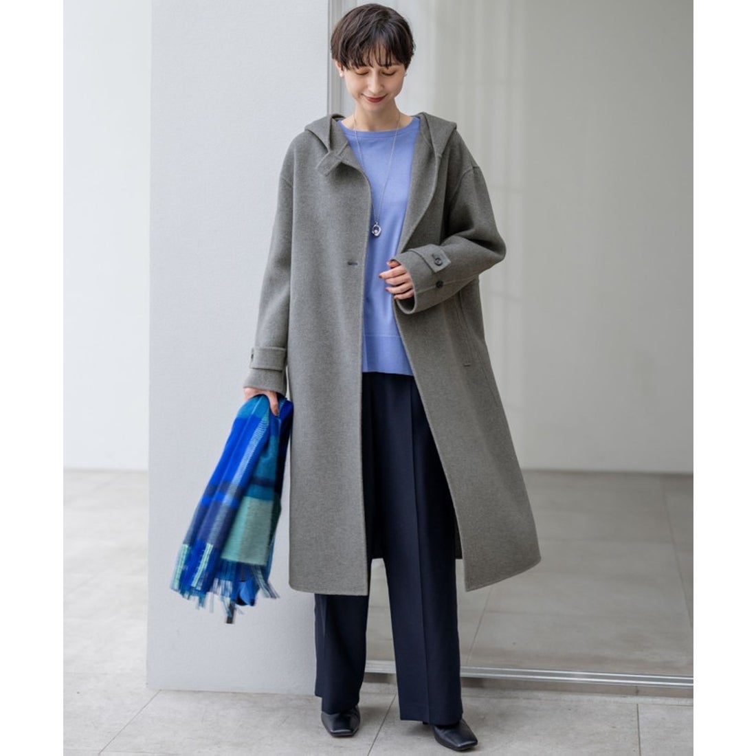 ニジュウサンク 23区 【見上愛さん着用】MANTECOPureリバー フード