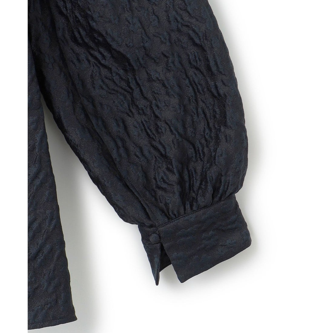 23区 【洗える】エクラジャカード ペプラム ブラウス （ブラック系