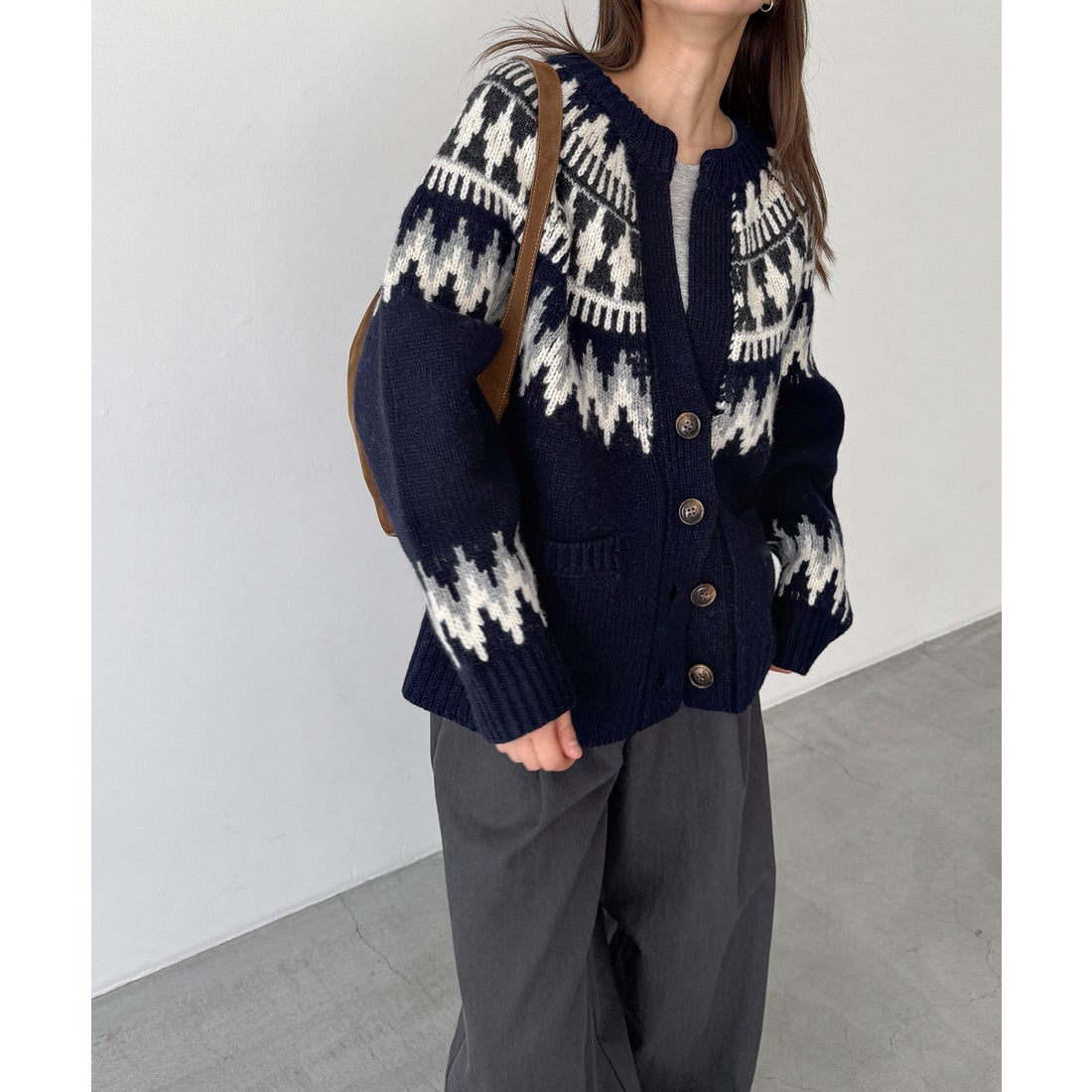 キャナルジーン CANAL JEAN El mar ノルディックニットカーディガン