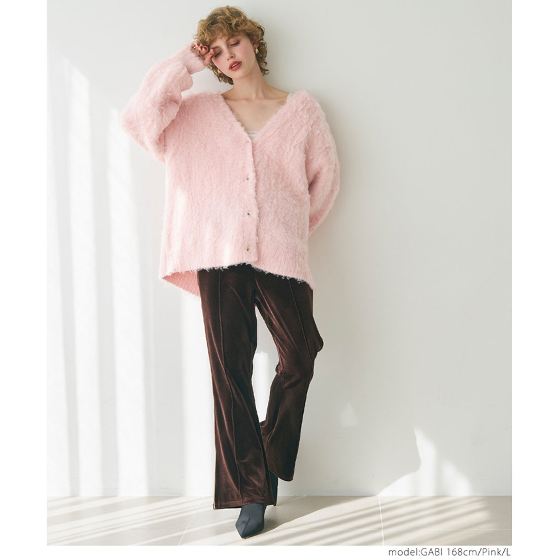 コカ coca モヘアニットカーディガン （Pink） -靴＆ファッション通販