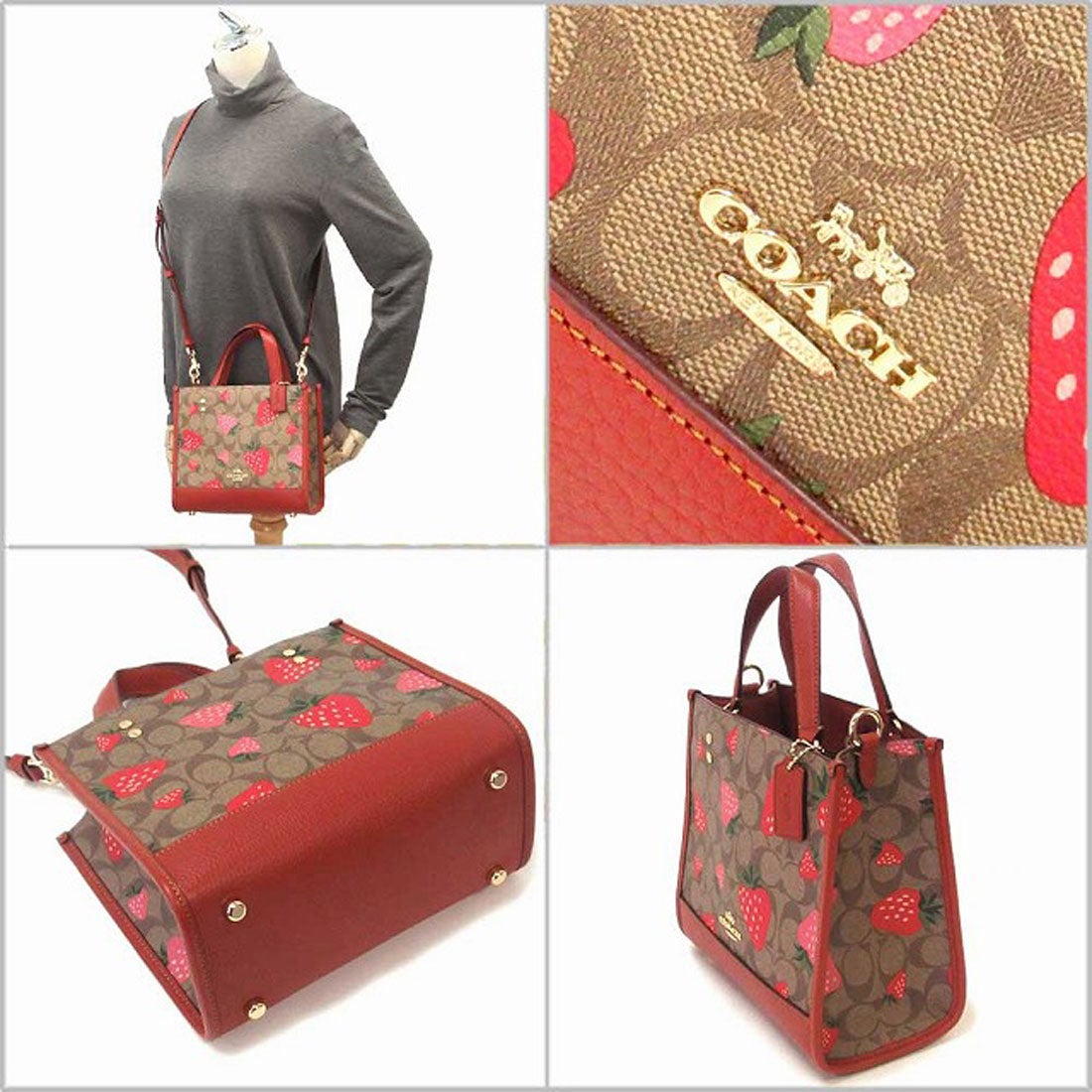 コーチ COACH コーチ バッグ COACH アウトレット いちご柄