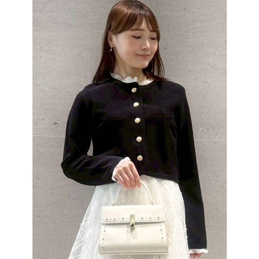 セルフォード CELFORD フリルデタッチャブルカーディガン （YEL