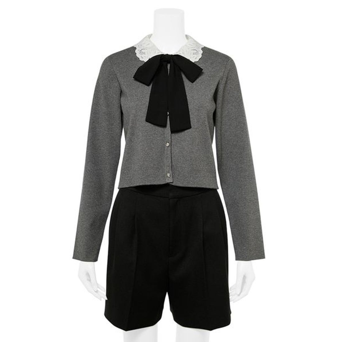 セルフォード CELFORD デタッチャブルレースカラーカーディガン （MOC