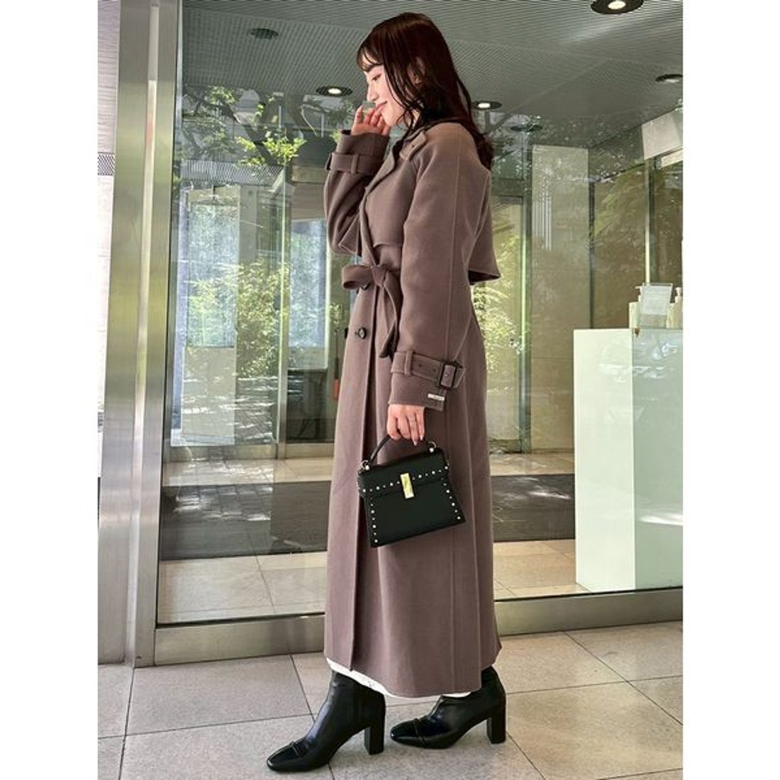 セルフォード CELFORD ウール混ロングトレンチコート （IVR