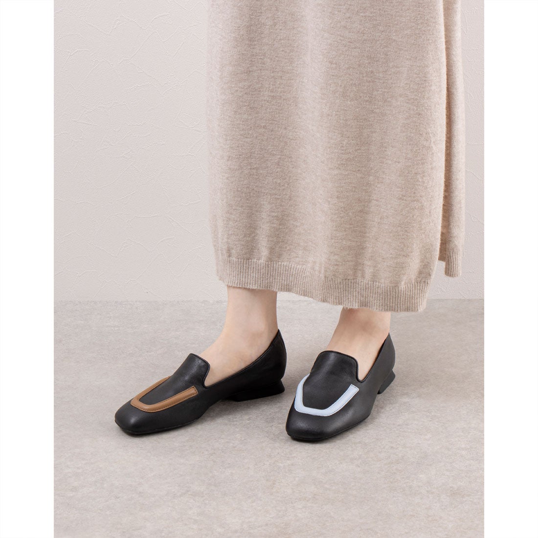 カンペール CAMPER TWINS / フラットシューズ （ブラック） -waja