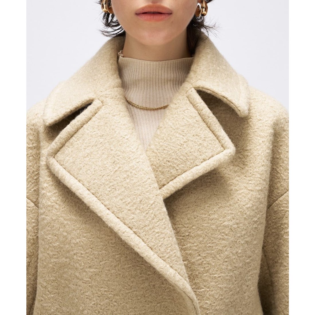 クロエンス cloenc ループメルトンPコート （ネイビー(094