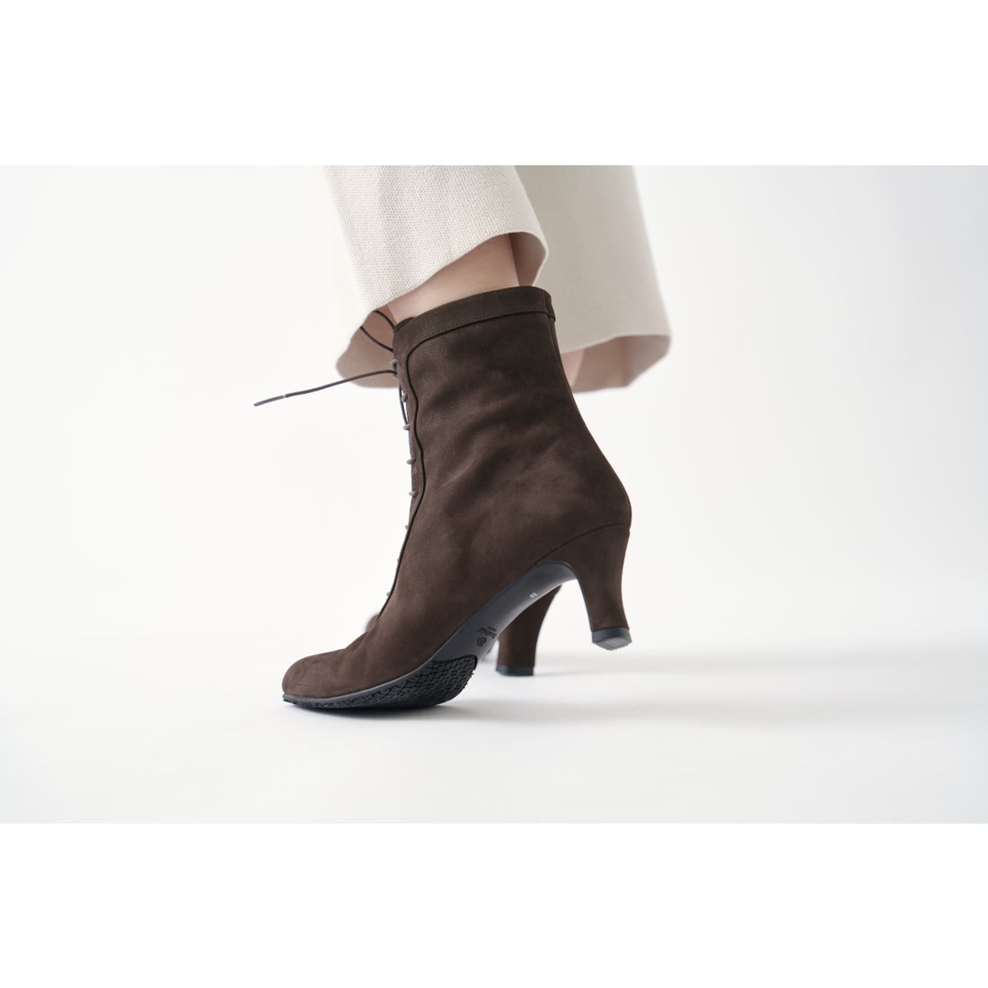 シプレ CHYPRE 5.5cm本革綺麗目マニッシュレトロレースアップブーツ