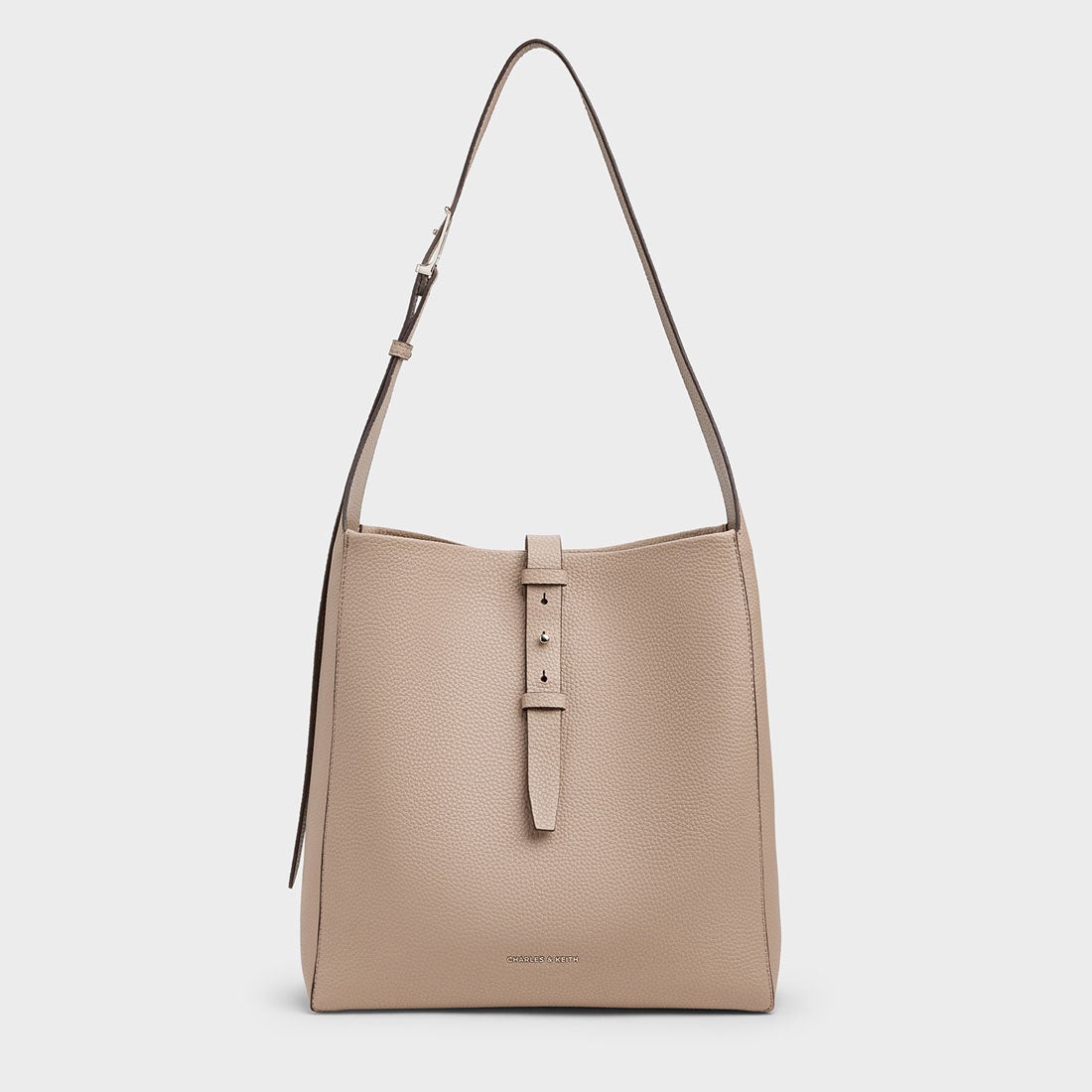CHARLES & KEITH Beryl ベリル ベルトホーボーバッグ （Taupe） -靴