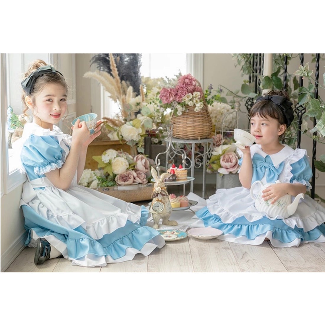 キャサリンコテージ Catherine Cottage 水色アリスエプロンワンピース