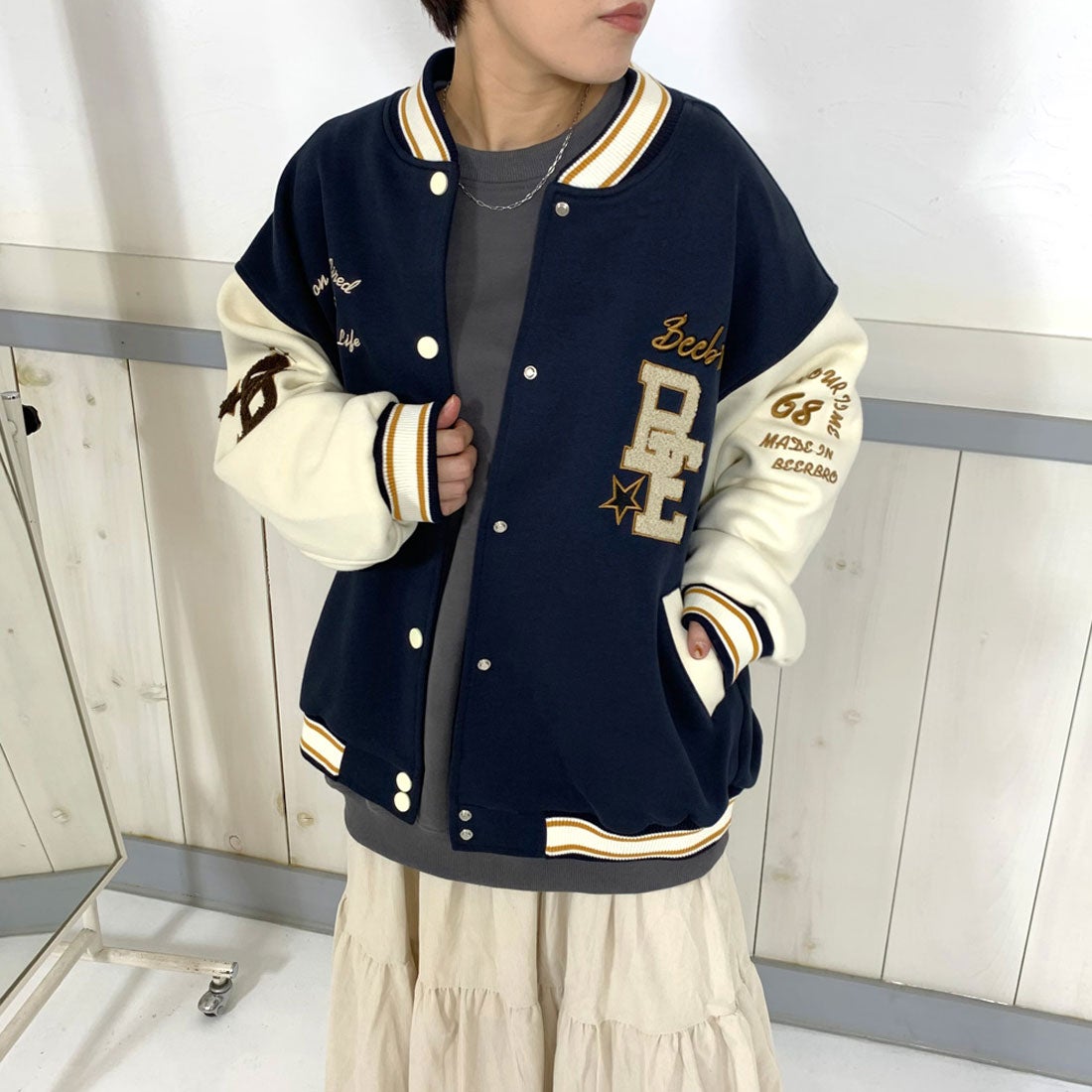 シーアールビー CRB スタジャン （ネイビー） -靴＆ファッション通販