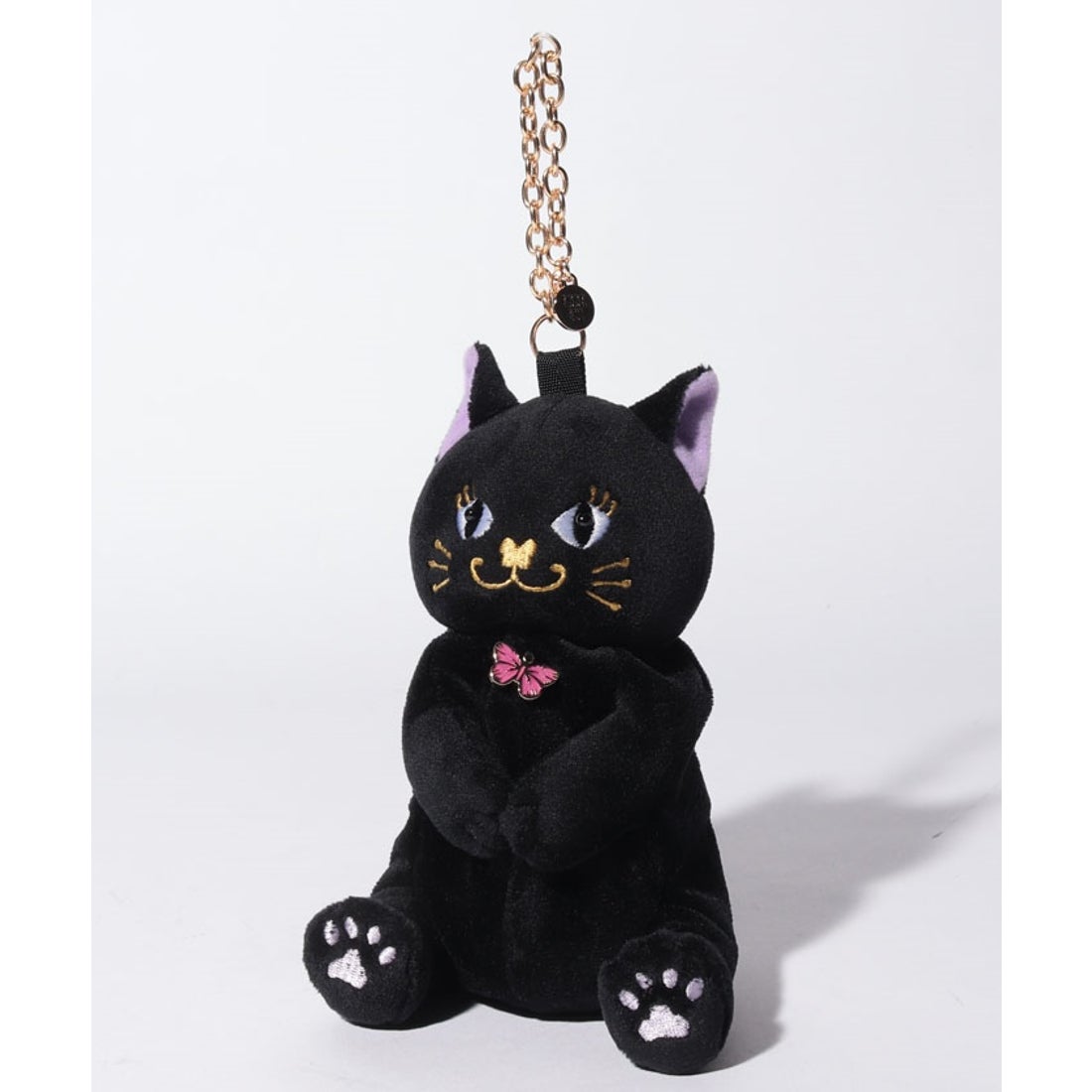 ANNA SUI プレイフル ぬいぐるみポーチ付きエコバッグ ブラック -靴