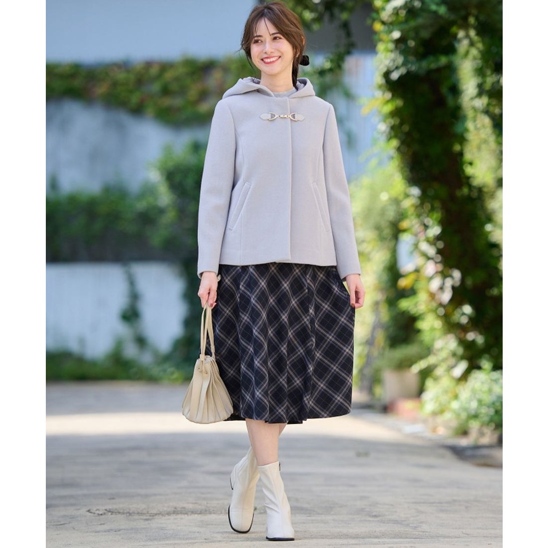 エニィスィス ANY SIS 【2WAY】ファインウールモッサ ショートコート